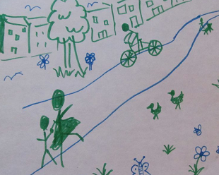 Artwork by a Wake-up-the-Earth festival attendee.